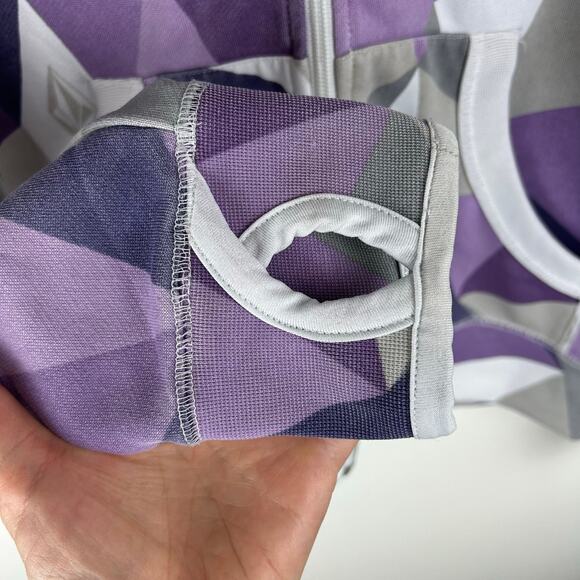 Volcom Hoodie Full Zip Size Large Purple Gray Sweatshirt Jacket - Picture 7 of 8